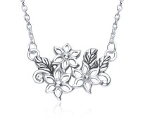 Blooming Floral Silver Necklace SPE-3541